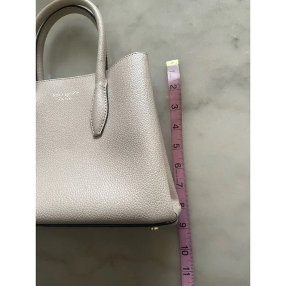 Kate Spade Eva Small Leather Satchel Crossbody Bag Purse Warm Beige/Blush